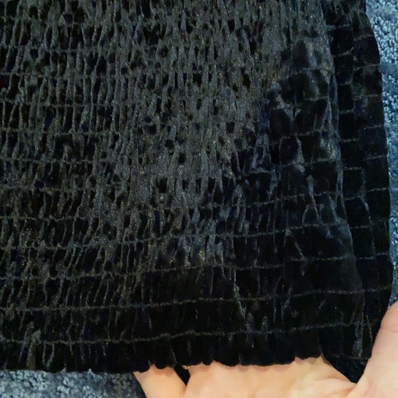 Black Mini Velvet Dress - Picture 2 of 2